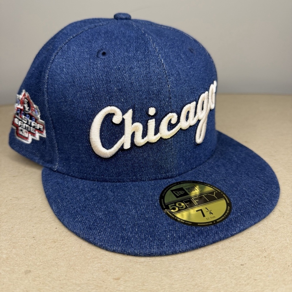 Chicago White Sox Hat Blue Denim New Era 59Fifty Fitted Sz 7 1/4 All Star Game